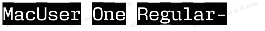 MacUser One Regular字体转换
